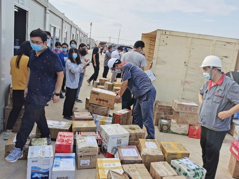 支援物资顺利抵达浦林成山泰国工厂